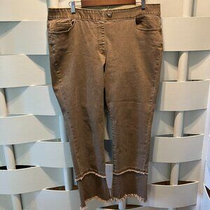 A.Z.I. New York Light Brown Flared-Leg Jeans 16